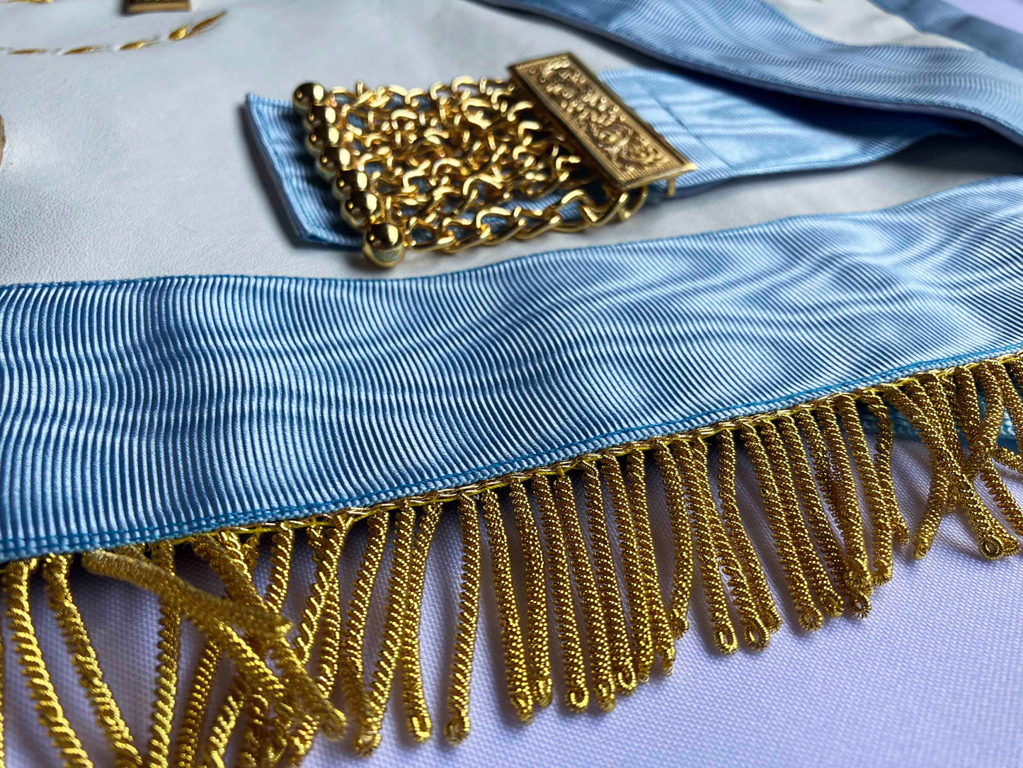 Mandil Past Master Masón Gran Logia Unida Mexicana